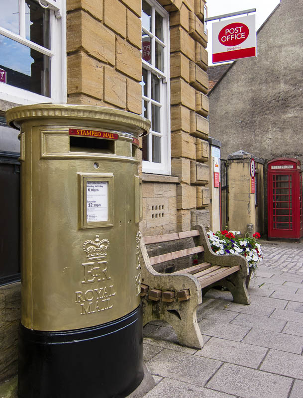 Sherborne Dorset Dorsetcamera Gold post box