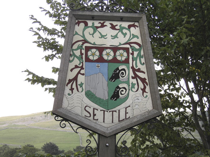 Settle Yorkshire Town Sign