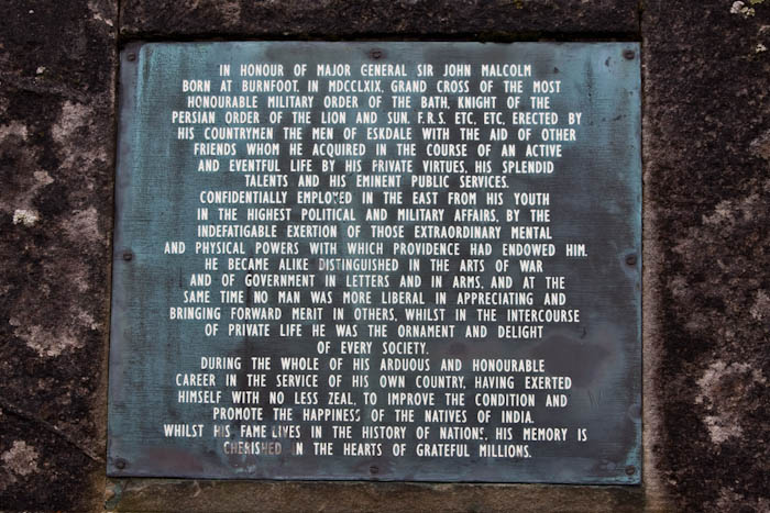 Malcolm Memorial Langholm Dumfries and Galloway Scotland Dorsetcamera